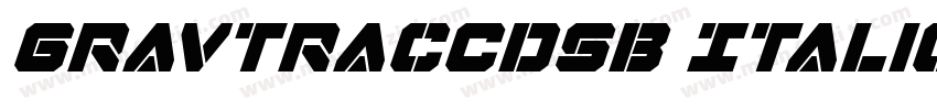 GravtracCdSb Italic字体转换
